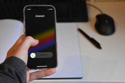 Anonymer Anruf auf einem Smartphone